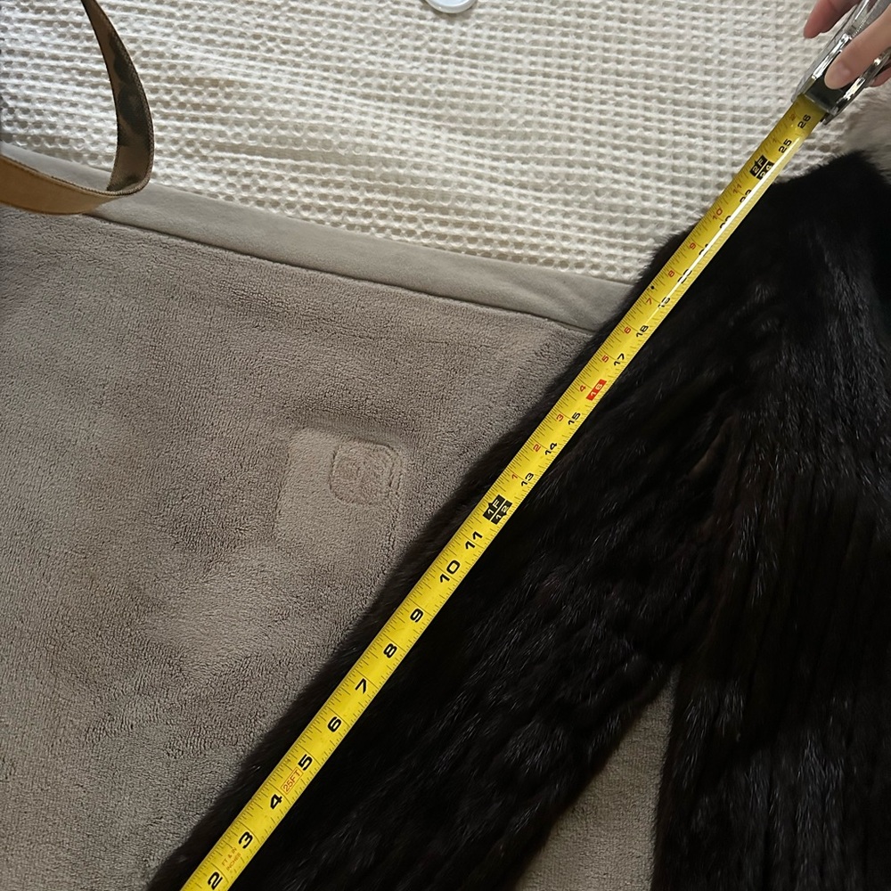 Saga Mink Fur Brown and Cream Jacket 12 - Picture 9 of 9